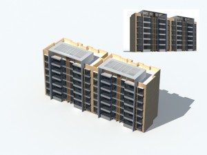 city residential garden villa office building design - 678 3D 모델