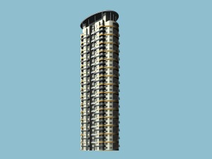 city residential garden villa office building design - 679 3D Model
