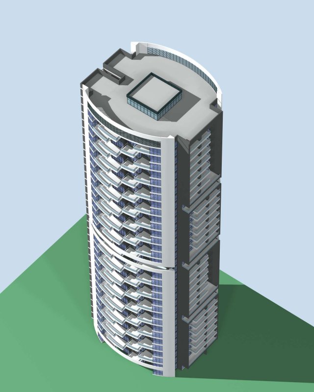city residential garden villa office building design - 680 3D Model .c4d .max .obj .3ds .fbx .stl .blend 