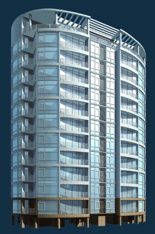city residential garden villa office building design - 681 3D Модель .c4d .max .obj .3ds .fbx .stl .blend 