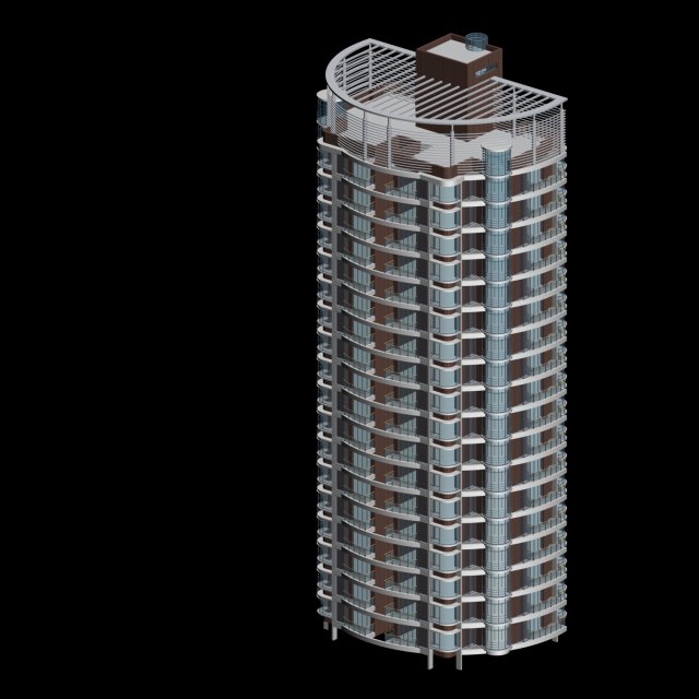 city residential garden villa office building design - 682 3D Model .c4d .max .obj .3ds .fbx .stl .blend 