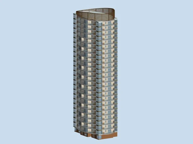 city residential garden villa office building design - 690 3D Model .c4d .max .obj .3ds .fbx .stl .blend 