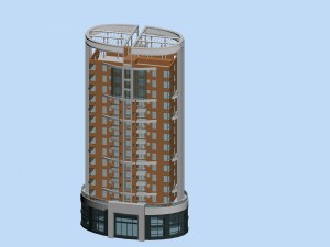 city residential garden villa office building design - 692 3D Model
