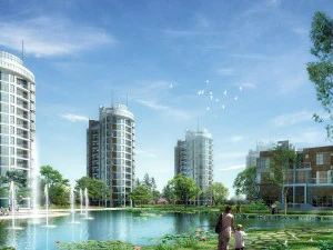 city residential garden villa office building design - 696 3D Model