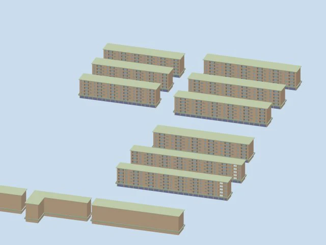 city hotel simple office building - 28 3D Model .c4d .max .obj .3ds .fbx .stl .blend 