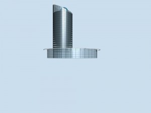 city hotel simple office building - 31 3D 모델