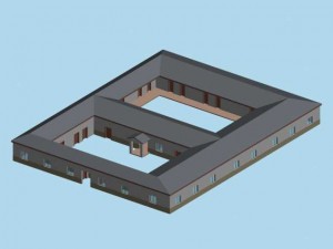 city hotel simple office building - 57 Modelo 3D
