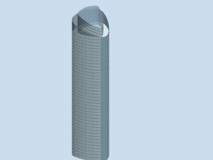 city hotel simple office building - 62 3D Model