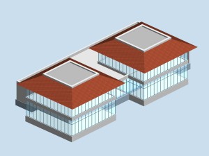 city hotel simple office building - 63 3D Model