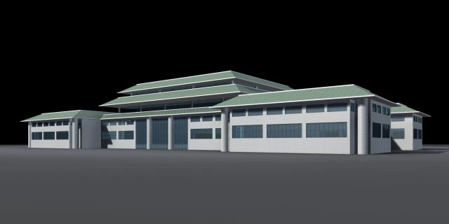 city hotel simple office building - 69 3D Model .c4d .max .obj .3ds .fbx .stl .blend 