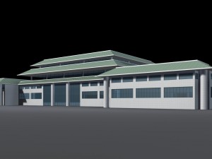 city hotel simple office building - 69 Modèle 3D