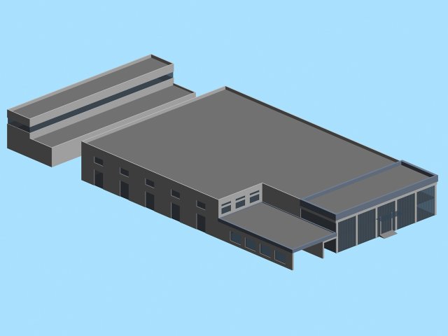 city hotel simple office building - 77 3D 모델 .c4d .max .obj .3ds .fbx .stl .blend 