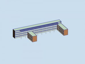 city hotel simple office building - 80 3D Model