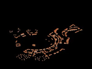 city hotel simple office building - 85 3D Model