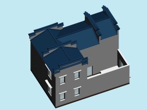 city hotel simple office building - 87 3D Model