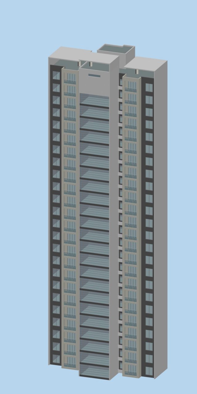 city hotel simple office building - 88 Modello 3D .c4d .max .obj .3ds .fbx .stl .blend 