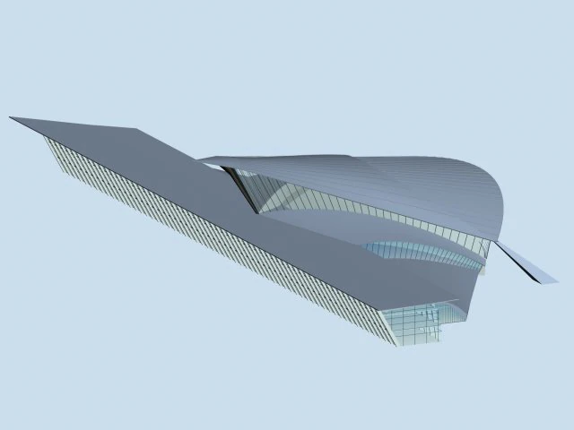 city hotel simple office building - 89 3D Model .c4d .max .obj .3ds .fbx .stl .blend