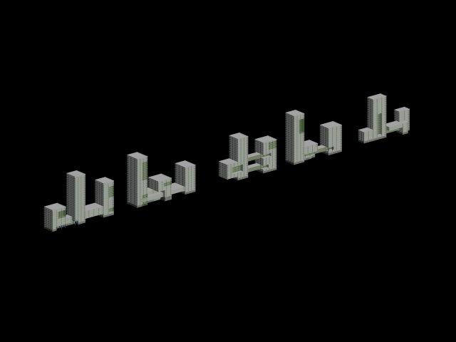 city hotel simple office building - 93 Modelo 3D .c4d .max .obj .3ds .fbx .stl .blend 