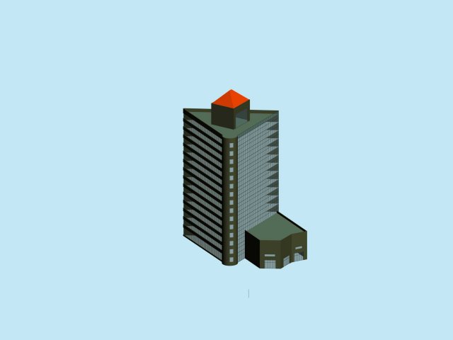 city hotel simple office building - 96 3D मॉडल .c4d .max .obj .3ds .fbx .stl .blend 
