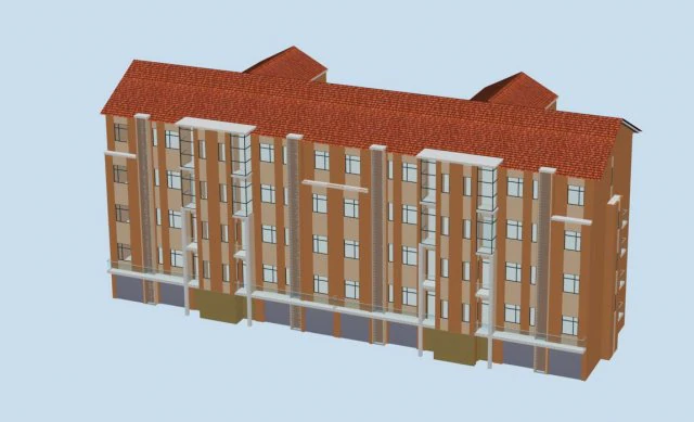 city hotel simple office building - 101 3D Model .c4d .max .obj .3ds .fbx .stl .blend 