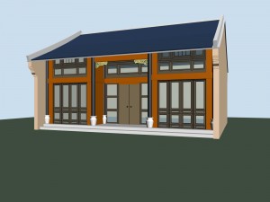 city hotel simple office building - 113 3D Model