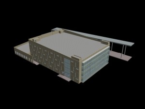 city hotel simple office building - 116 3D Model