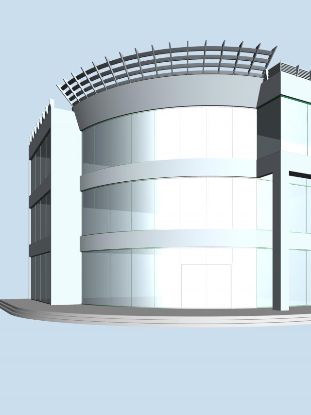 city hotel simple office building - 117 3D मॉडल .c4d .max .obj .3ds .fbx .stl .blend 