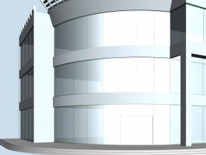 city hotel simple office building - 117 3D मॉडल