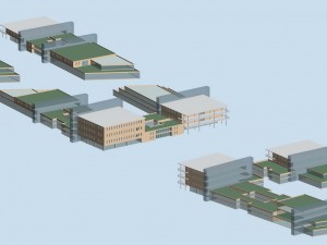 city hotel simple office building - 126 3D Model