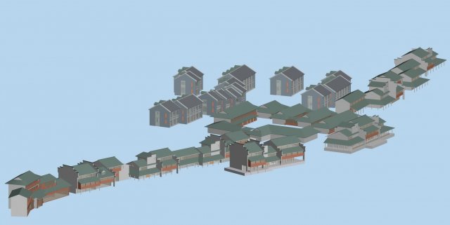 city hotel simple office building - 147 Modelo 3D .c4d .max .obj .3ds .fbx .stl .blend 