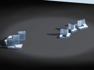 edificio per uffici semplice dell'hotel cittadino - 154 Modello 3D