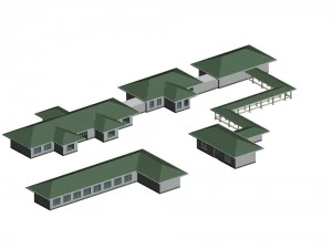 şehir oteli basit ofis binası - 157 3D Model
