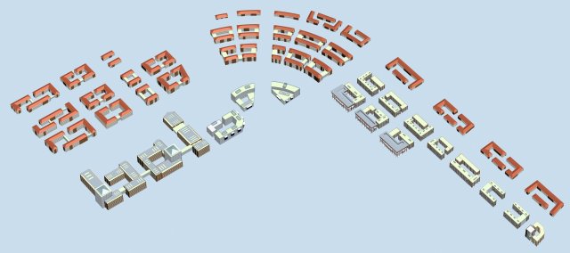 city hotel simple office building - 161 3Dモデル .c4d .max .obj .3ds .fbx .stl .blend 