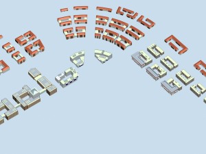 city hotel simple office building - 161 3D Model