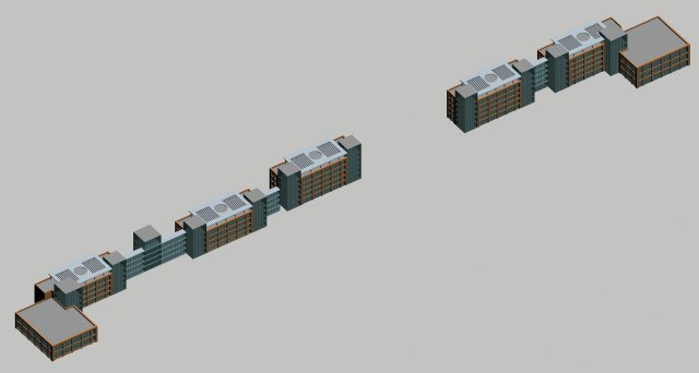 city hotel simple office building - 183 3Dモデル .c4d .max .obj .3ds .fbx .stl .blend 