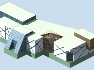 city hotel simple office building - 189 Modèle 3D