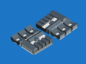 city hotel simple office building - 192 3D Model