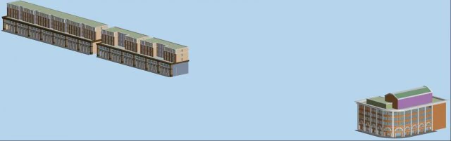 city hotel simple office building - 201 3D Model .c4d .max .obj .3ds .fbx .stl .blend 