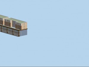 city hotel simple office building - 201 3D मॉडल
