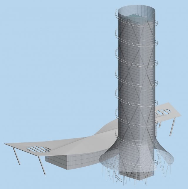 city hotel simple office building - 205 3D Model .c4d .max .obj .3ds .fbx .stl .blend 