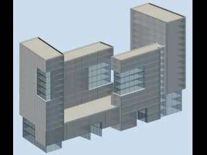城市酒店简约办公楼 - 210 3D 模型