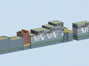 city hotel simple office building - 211 Modelo 3D