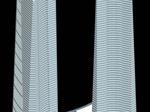 city hotel simple office building - 213 3D Model
