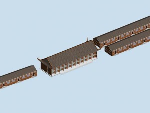 hotel urbano edificio de oficinas sencillo - 223 Modelo 3D