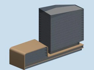 シティホテル簡易オフィスビル - 228 3Dモデル