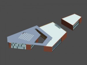 city hotel simple office building - 230 Modelo 3D