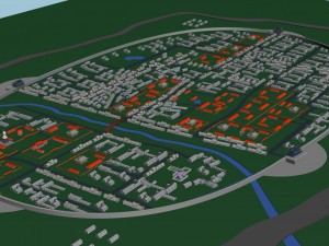 city hotel simple office building - 240 3D 모델
