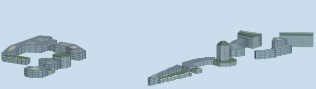 city hotel simple office building - 243 3D Model .c4d .max .obj .3ds .fbx .stl .blend 