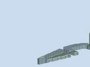 city hotel simple office building - 243 3D Model