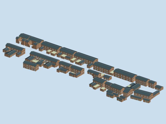 city hotel simple office building - 246 3D-Modell .c4d .max .obj .3ds .fbx .stl .blend 